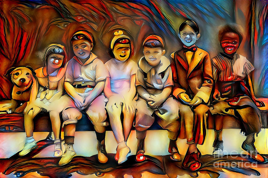 Our Gang The Little Rascals In Vibrant Abstract 20200423v2 Photograph by Wingsdomain Art and Photography