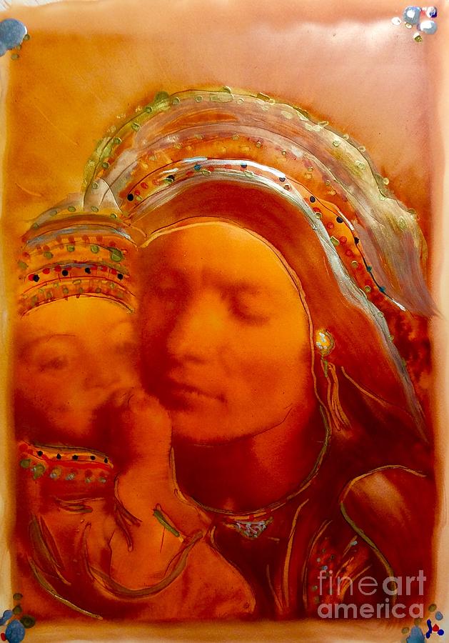 Our Lady and Child 2019 series Painting by FeatherStone Studio Julie A Miller