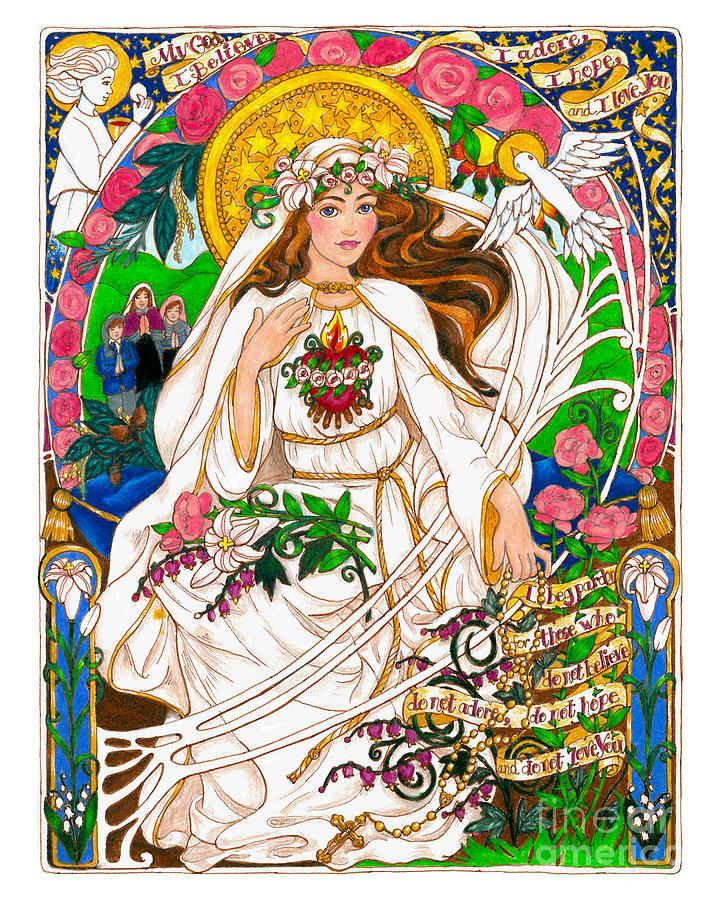 Our Lady of Fatima - BNLDF Painting by Brenda Nippert - Fine Art America