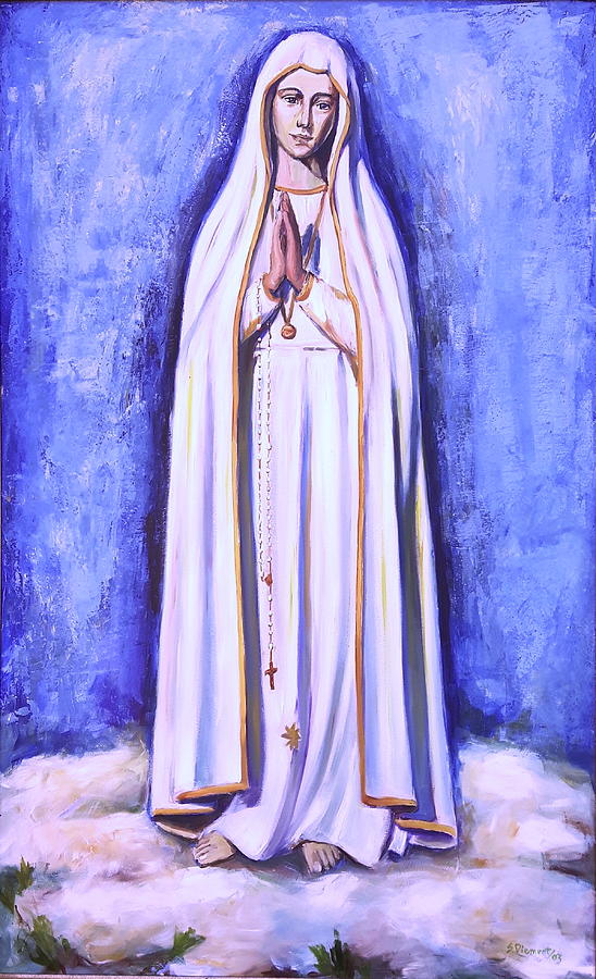 Our Lady of Fatima Painting by Sheila Diemert