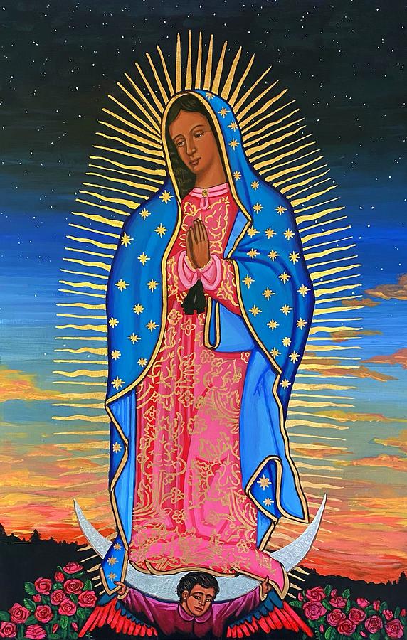 Our Lady of Guadalupe  Painting by Kelly Latimore
