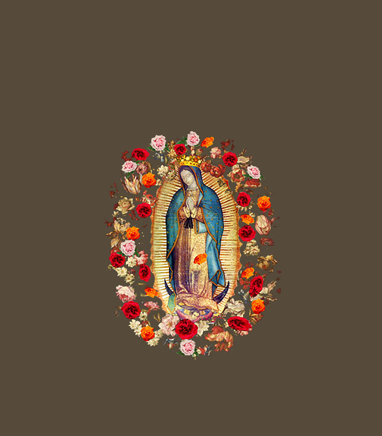 Our Lady of Guadalupe Mexico Virgin Mary Tilma on Back Digital Art by ...