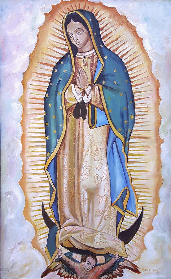 Madonna Painting - Our Lady of Guadalupe by Sheila Diemert