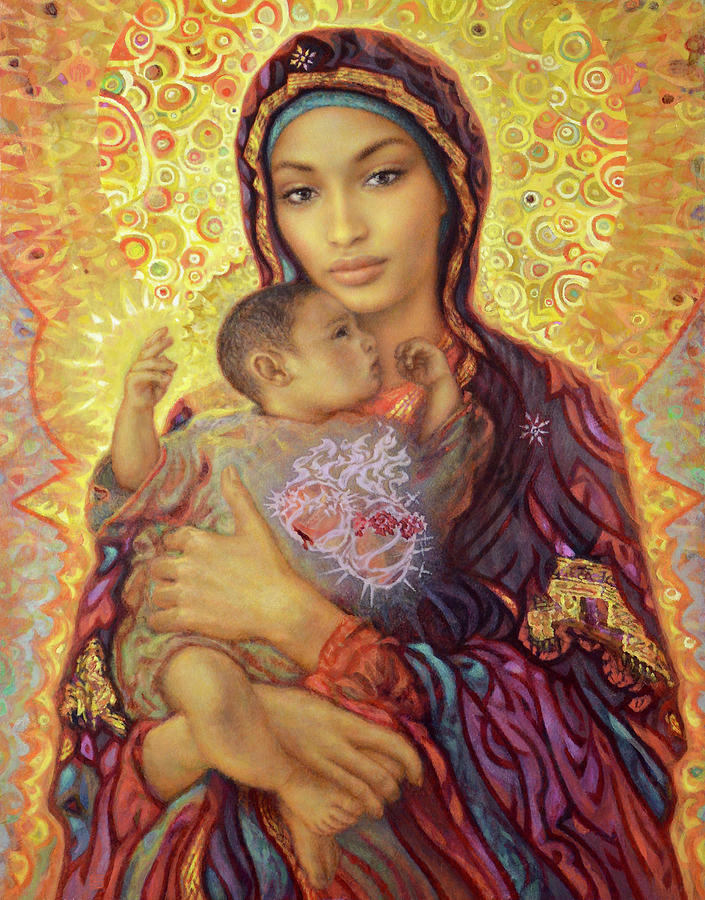 Portrait Painting - Our Lady of Kibeho by Smith Catholic Art
