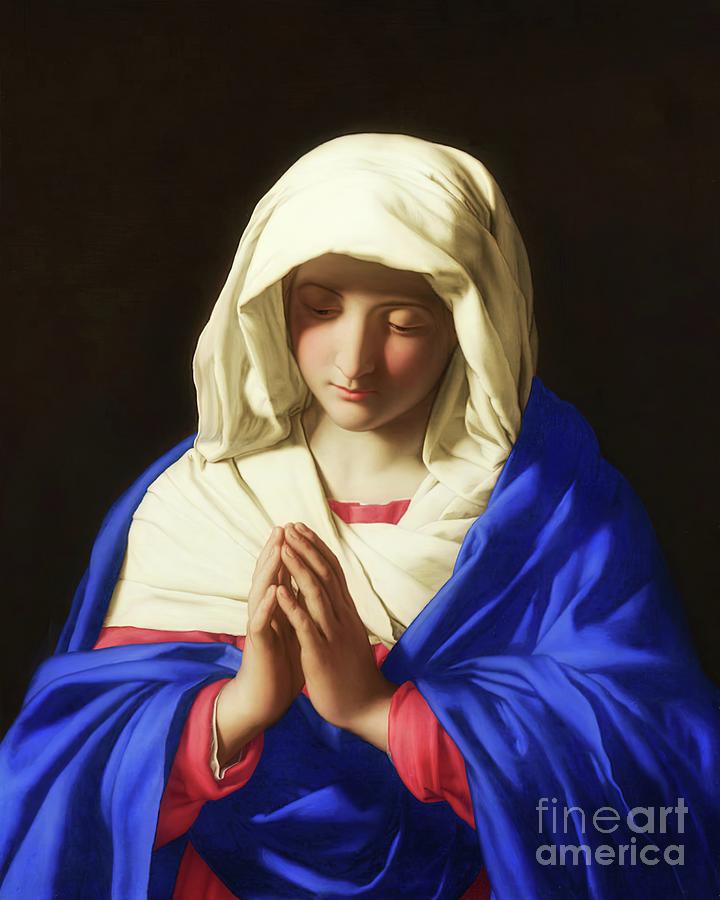  Our Lady of Sassoferrato Virgin Mary in Prayer Mixed Media by Sassoferrato