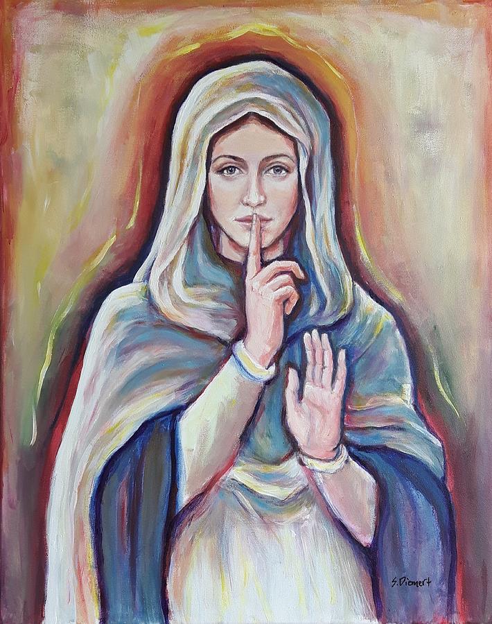 Our Lady Of Silence, Image I Painting By Sheila Diemert - Fine Art America