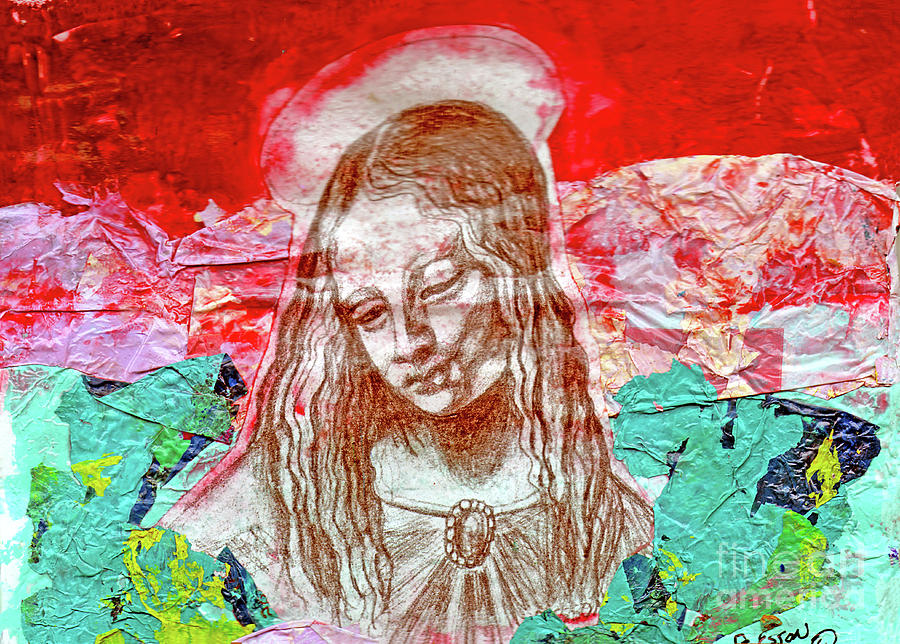Our Lady Of The Divine Mixed Media by Genevieve Esson