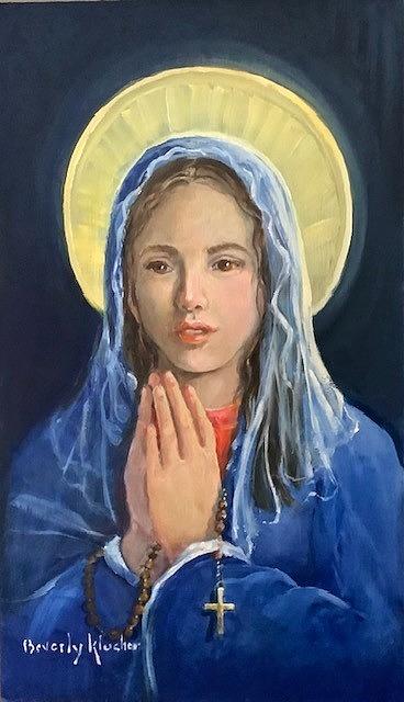 Our Lady Of The Rosary Painting by Beverly Klucher - Fine Art America