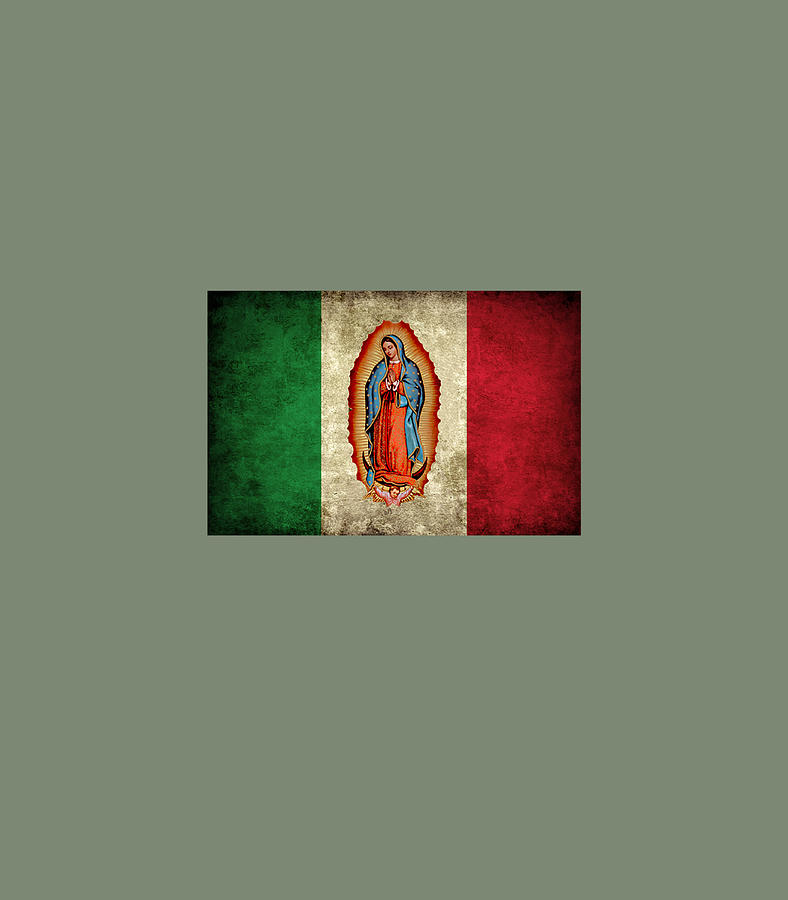 Our Lady Virgen De Guadalupe Mexican Flag Digital Art by Oroghe Miriam ...