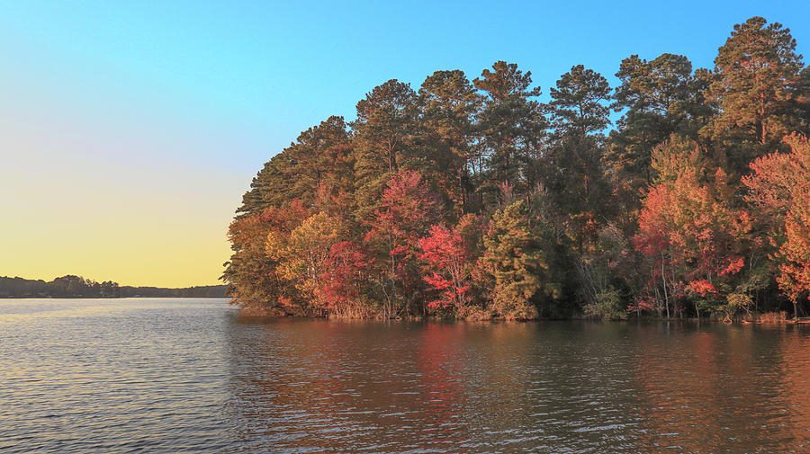 Our Lake Takes The Fall Photograph by Ed Williams