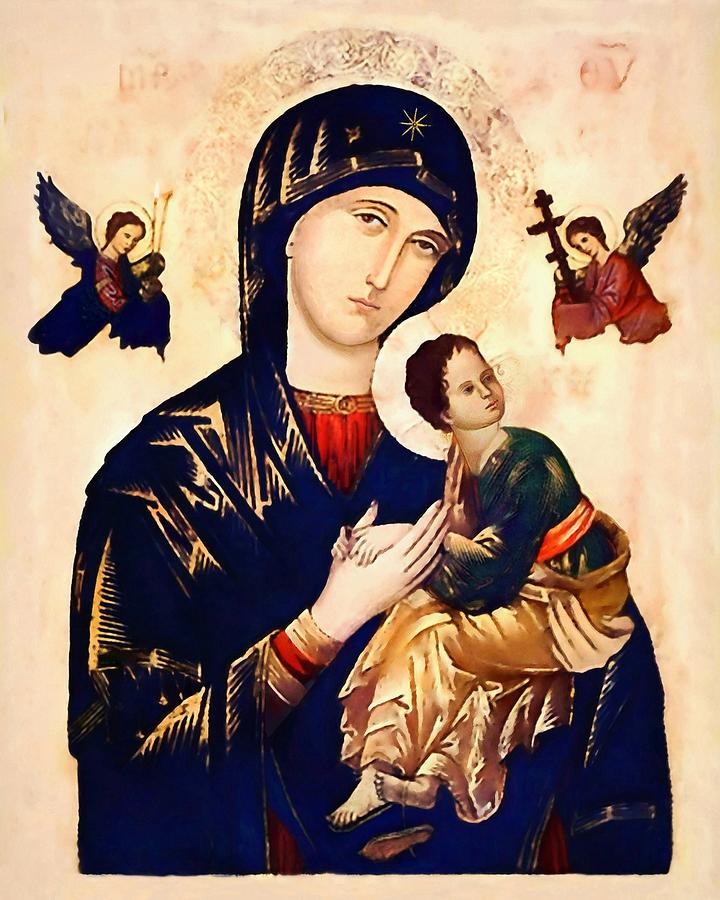Mary Digital Art - Our Mother of Perpetual Help by Albert Sellaman