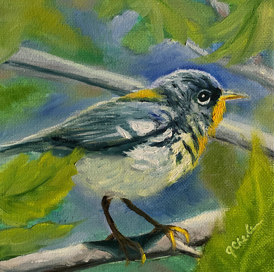Our Northern Parula Painting by Jan Chesler