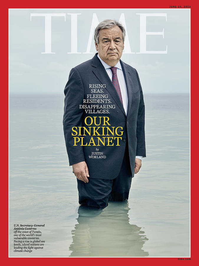 Our Sinking Planet - Antonio Guterres Photograph by Photograph by Christopher Gregory for TIME