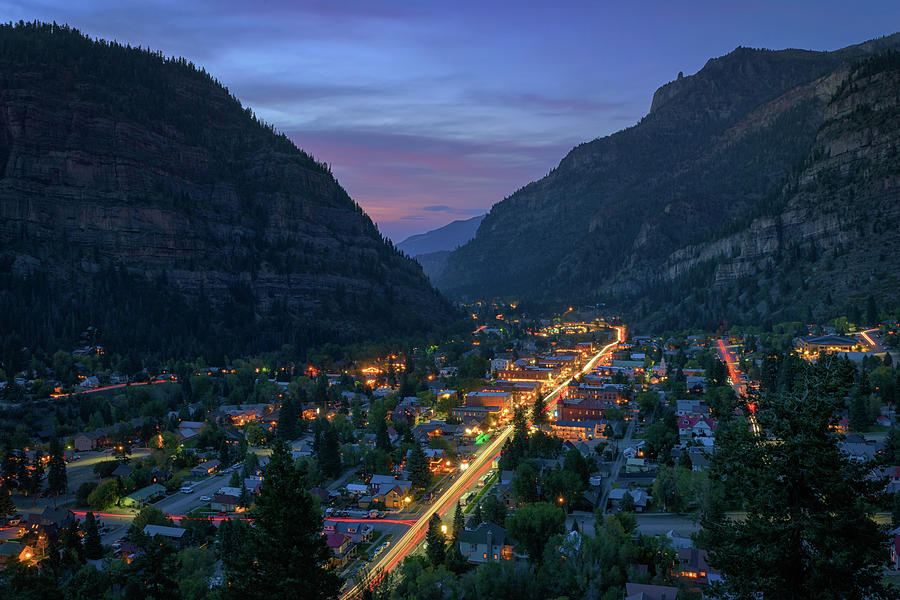 Nature Photograph - Ouray at Dusk by Kristen Wilkinson
