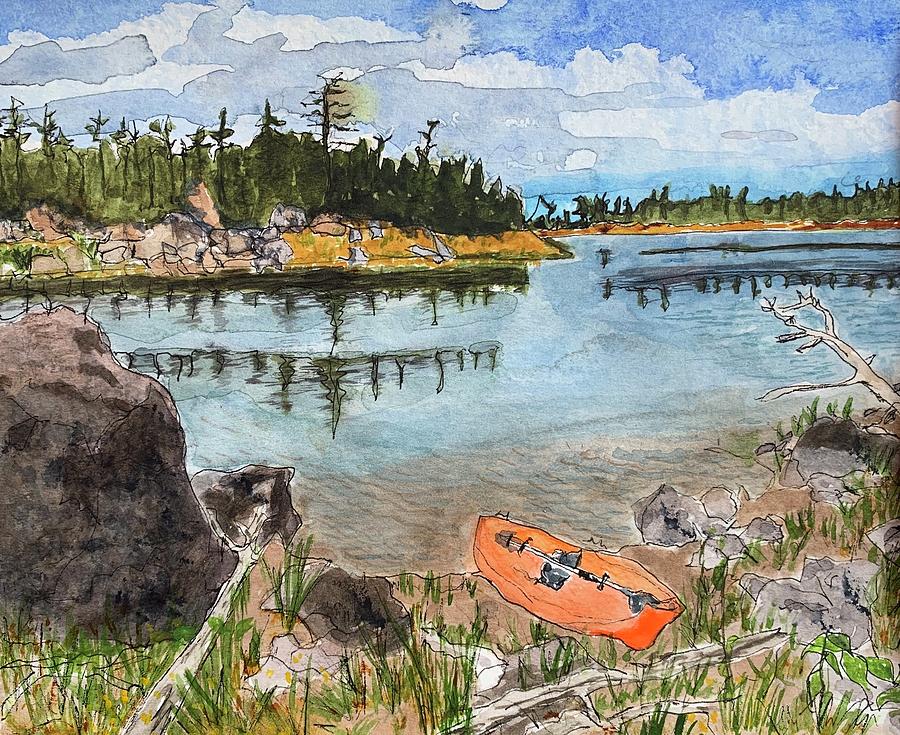 Out for a Paddle Painting by Jane Hayes