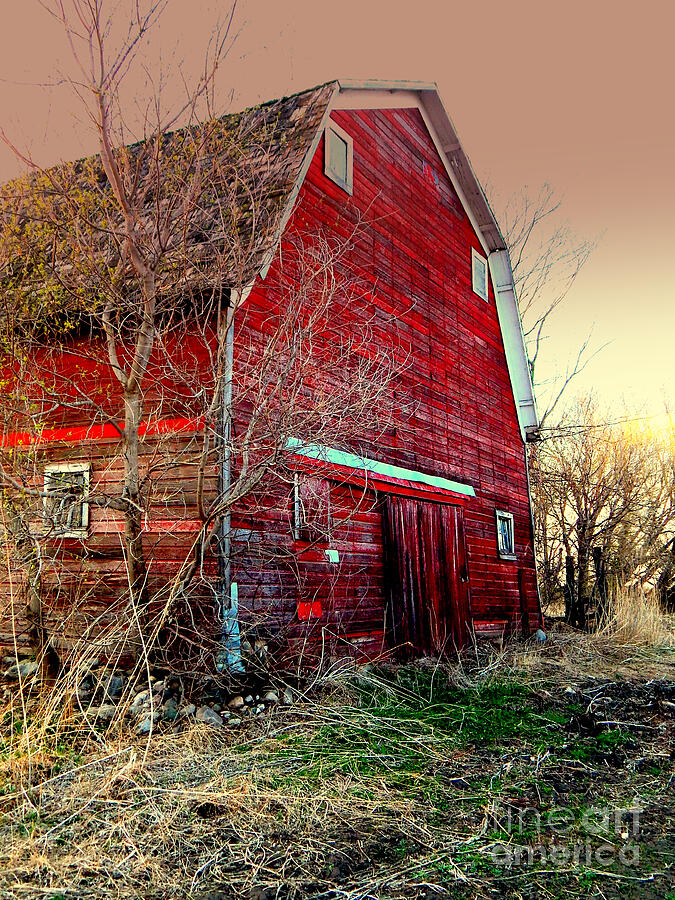 Out Of Service Red Barn Photograph