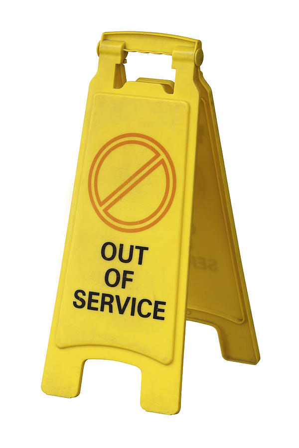 Out of service sign Photograph by LordRunar