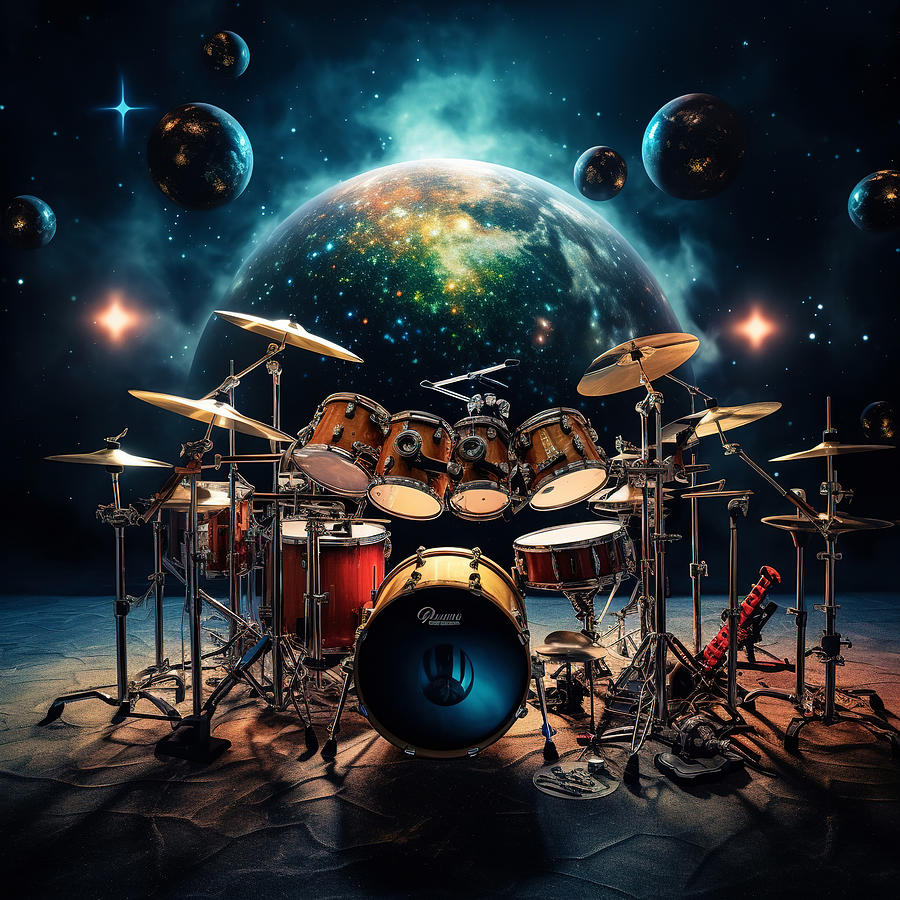 Out Of This World Drum Set Digital Art by Athena Mckinzie