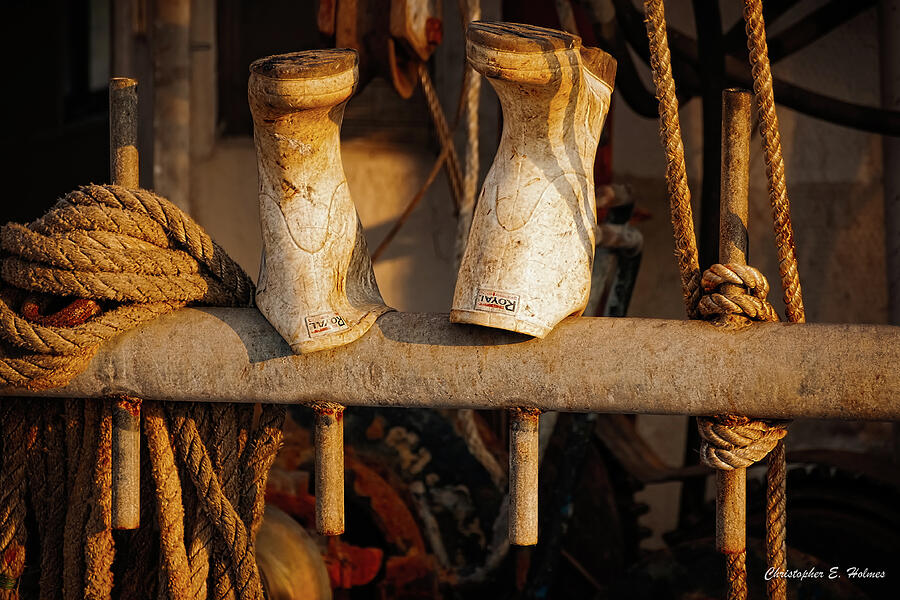 Boot Photograph - Out To Dry by Christopher Holmes