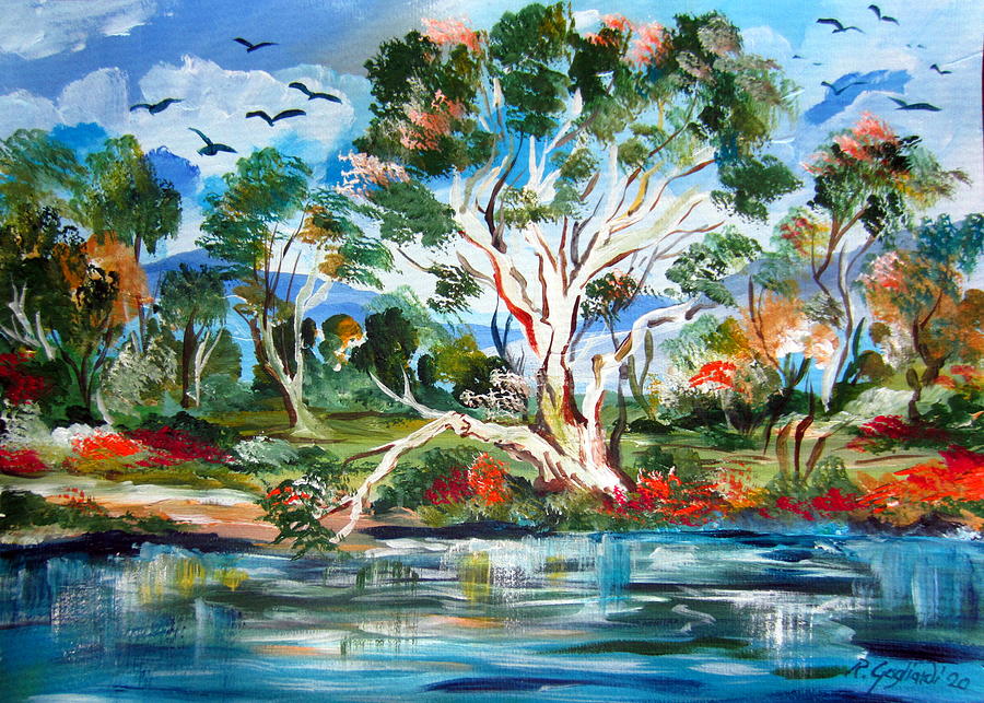 OutBack by The River Painting by Roberto Gagliardi