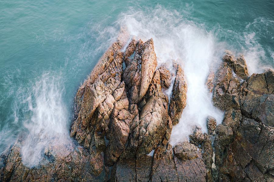 Ocean Mixed Media - Outcrop In The Ocean by Nature Photography