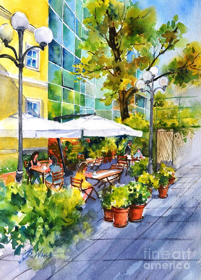 Outdoor Cafe #5 Painting by Betty M M Wong