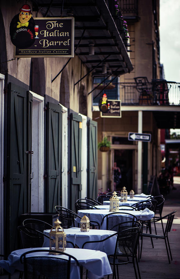 Outdoor Dining At The Italian Barrel Photograph by Greg and Chrystal Mimbs