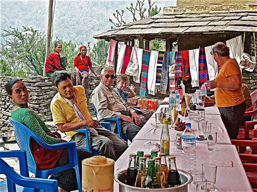 Outdoor Lunch Table In Mothers Village Nepal Photograph By Ruth Hager Fine Art America