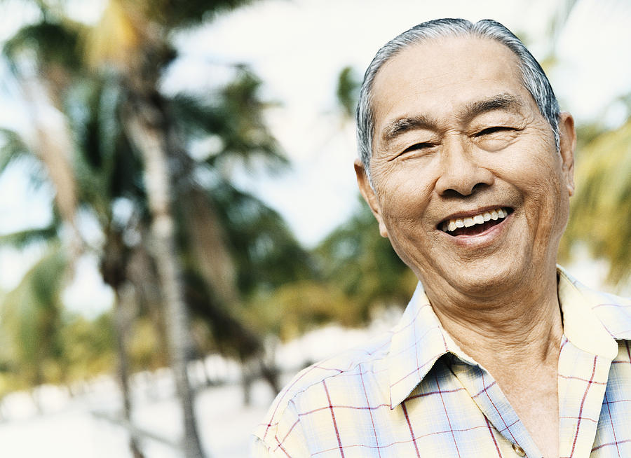 Outdoor Portrait of a Senior Man, Laughing Photograph by Digital Vision.