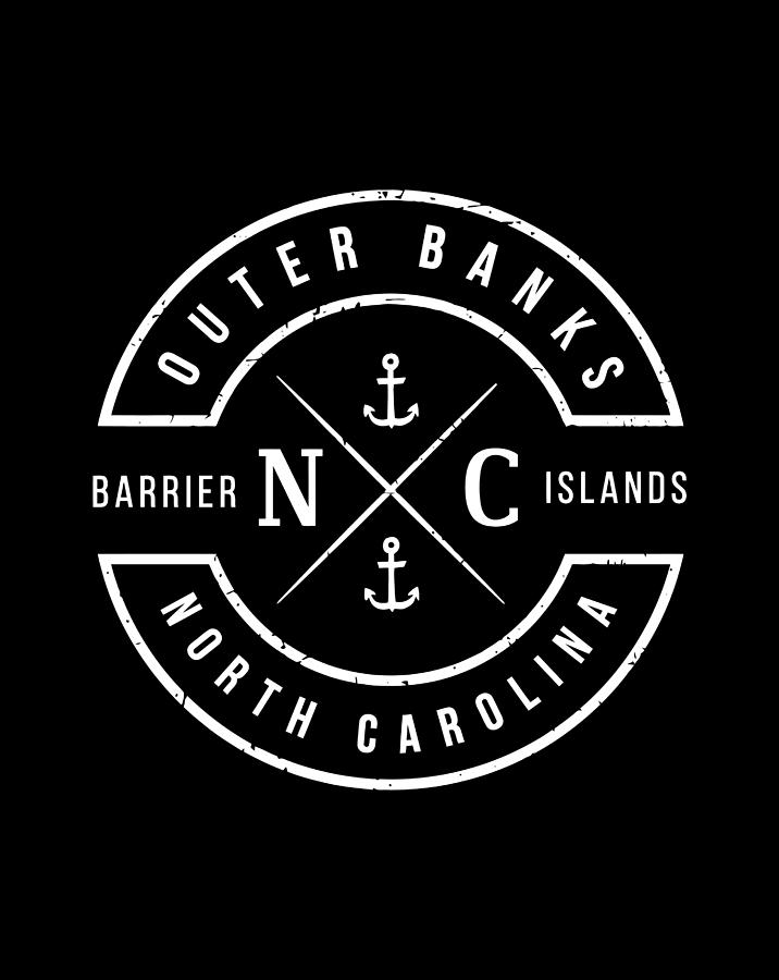 Outer Banks Nc Long Sleeve T Shirt Obx North Carolina Emblem Digital ...