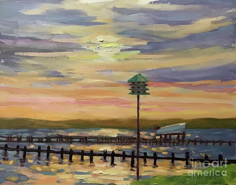 Outer Banks Sunset Painting by Anne Marie Brown