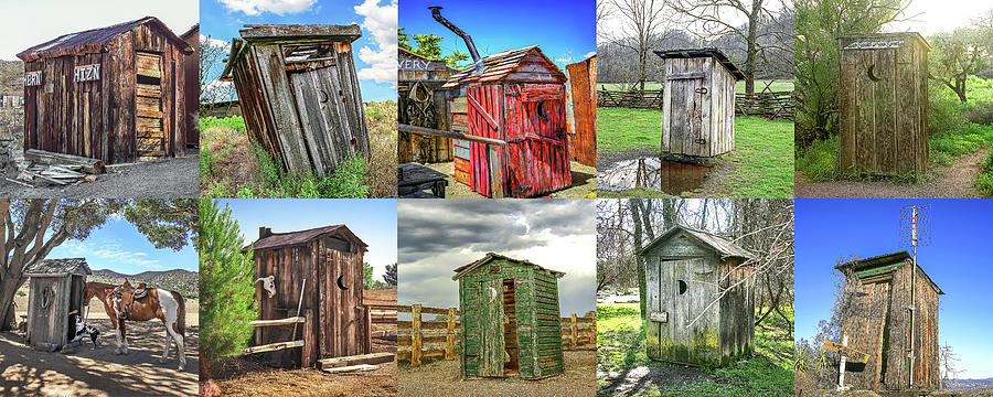 Outhouse Color Panel Horizontal Photograph by Don Schimmel