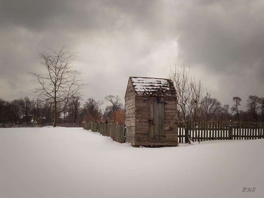 Outhouse I Winter Landscape Color Photograph by David Gordon