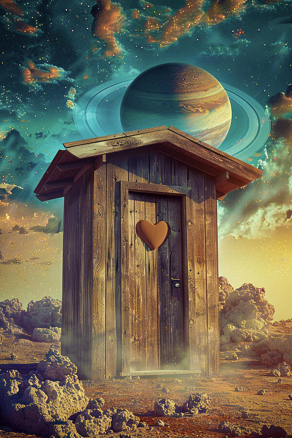 Outhouse in Outer Space 01 Digital Art by Matthias Hauser - Fine Art ...