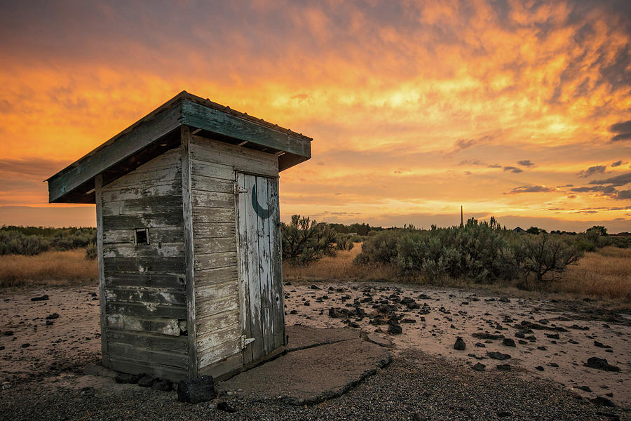 Outhouse Sunset Photograph by Wesley Aston