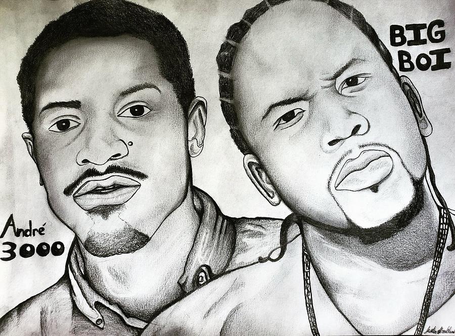 Outkast Pencil Portrait Drawing by Justin Strickland - Fine Art America