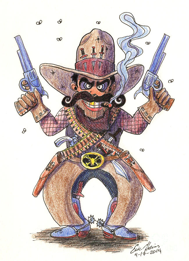 Outlaw Desperado Drawing by Eric Haines
