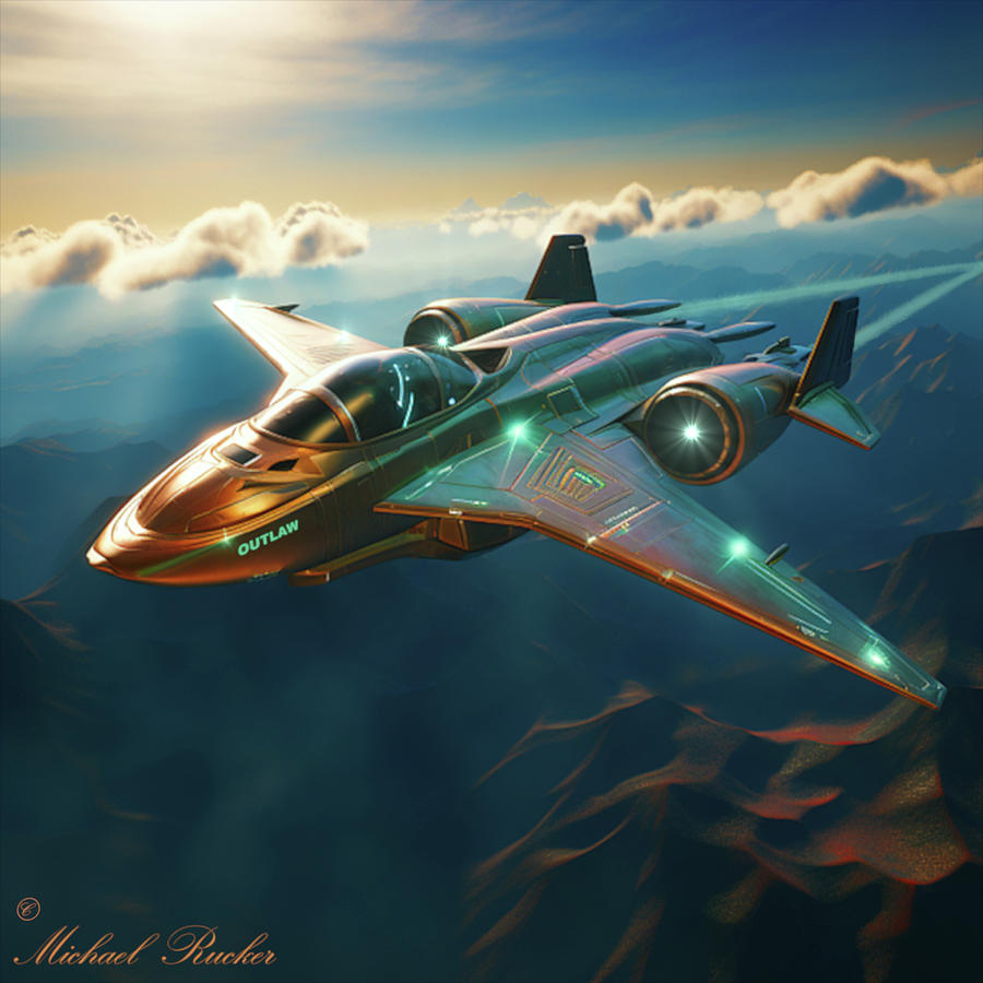 OUTLAW Smuggler Jet Digital Art by Michael Rucker