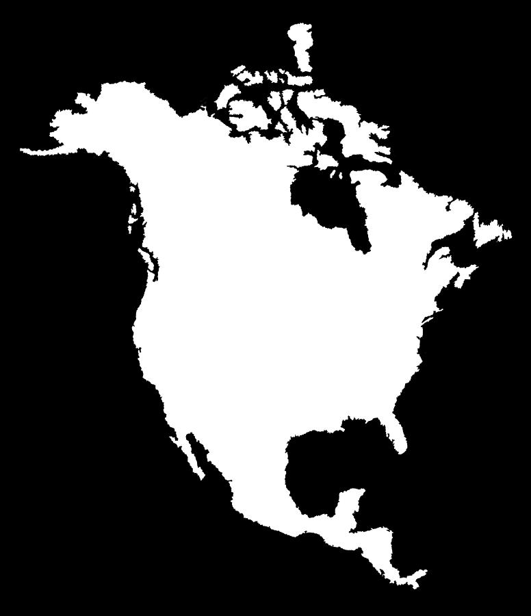 Outline of the continent of North America Photograph by Mikroman6
