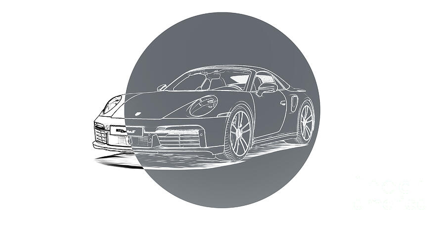 Outline Porsche 911 Vanadium Gray Metallic Photograph by Stefano Senise Outline Porsche 911 Vanadium Gray Metallic Photograph by Stefano Senise