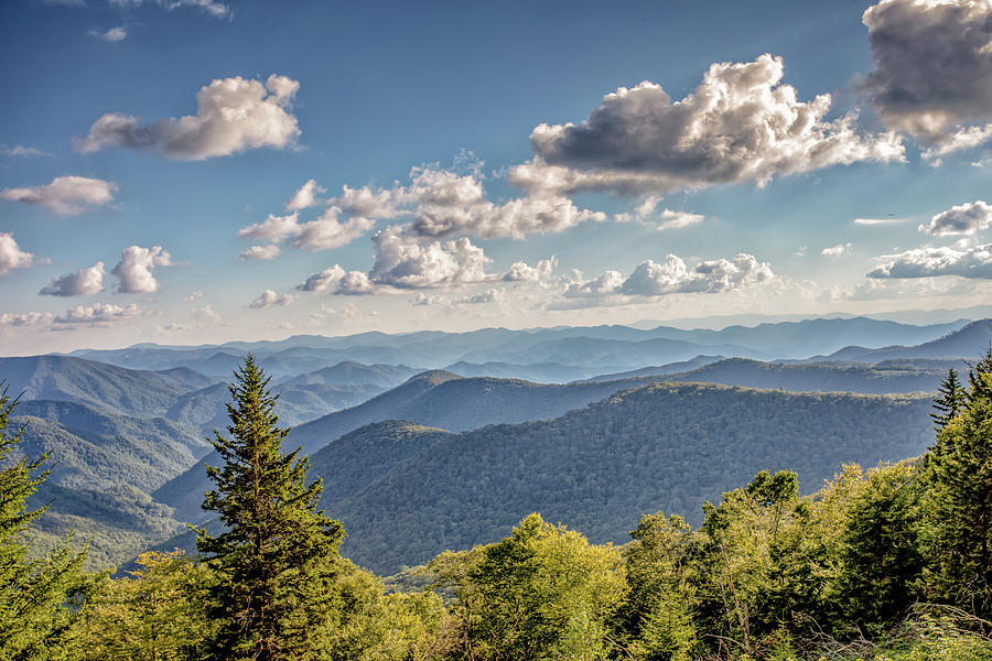 Outlook along the Blue Ridge Parkway in North Carolina Photograph by ...