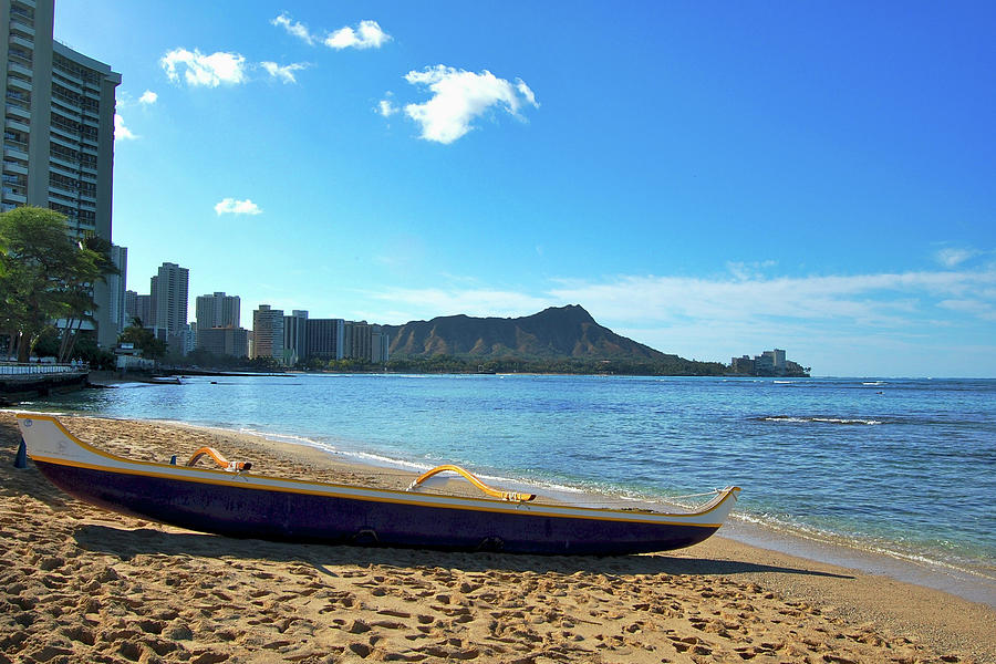 Outrigger Canoe on Waikiki Beach Photograph by Matthew DeGrushe