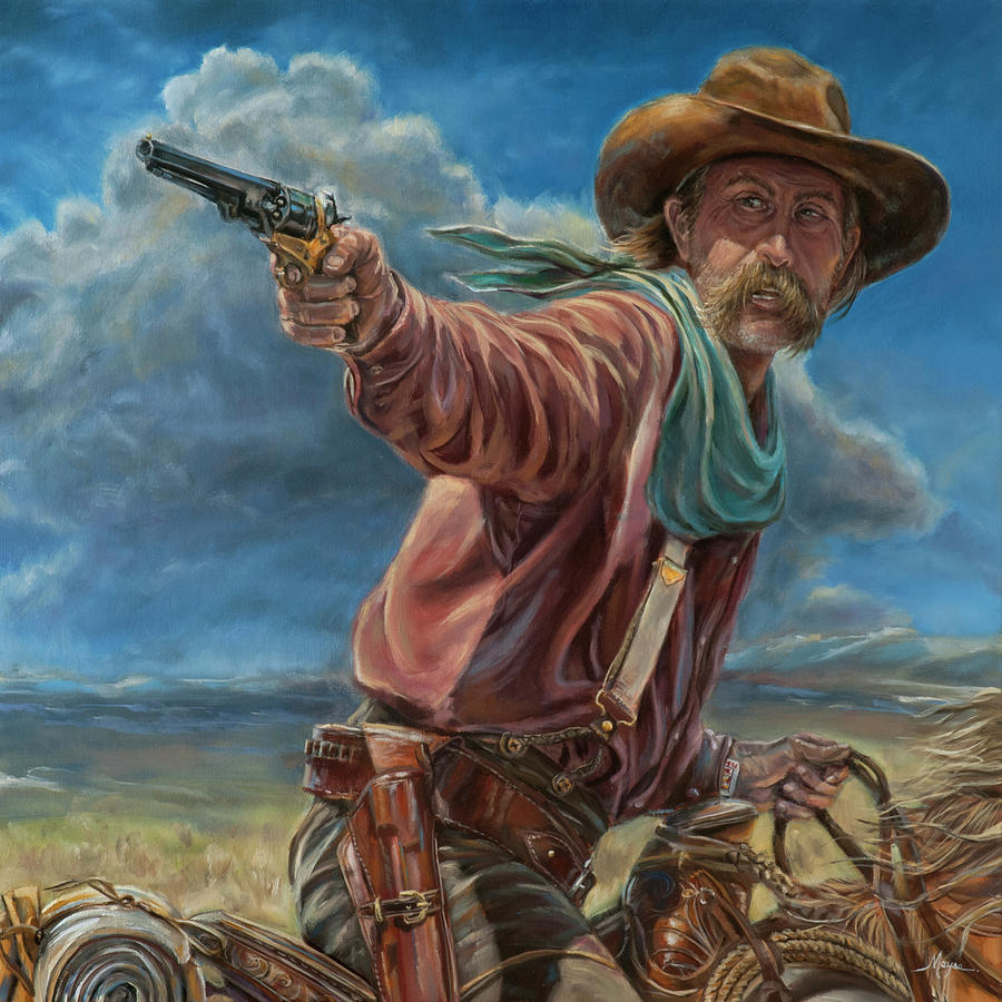 Outrunning the Posse Painting by Gregory Mayse - Fine Art America