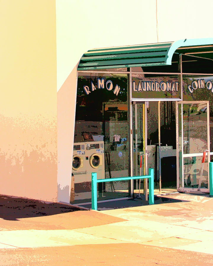 OUTSIDE THE LAUNDROMAT Palm Springs CA Photograph by William Dey