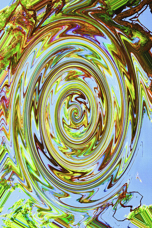 Oval Spiral Abstract Digital Art by Tom Janca