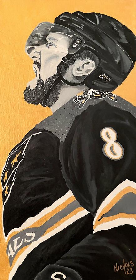 Ovechkin Black and Gold Painting by Paul Nichols