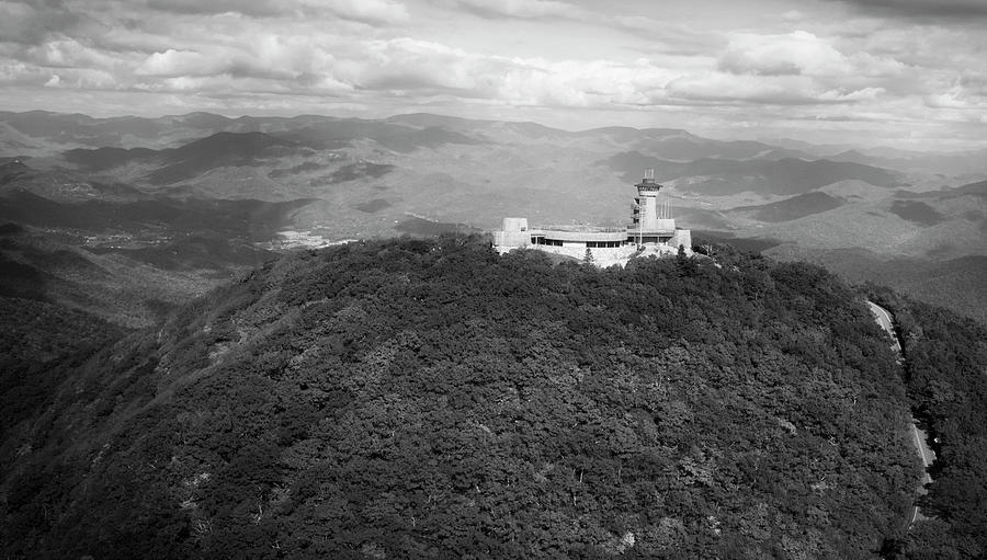 Over Brasstown Bald In Black and White Photograph by Chrystal Mimbs