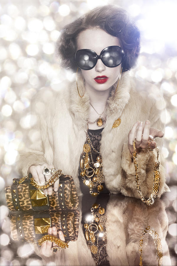 Over-dressed Glamorous Lady With Gold Chains Photograph by Paper Boat Creative