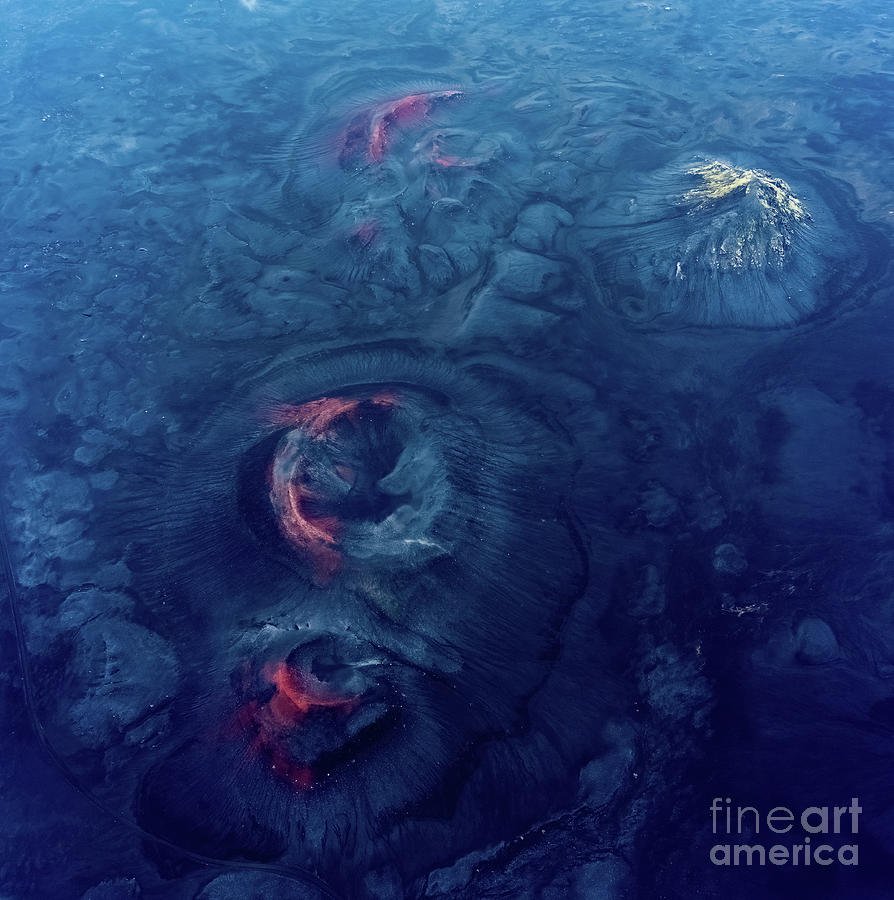 Over Iceland Blood Crater Series Photograph
