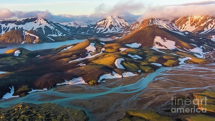 Over Iceland Highlands Sunrise Light And Colors Photograph